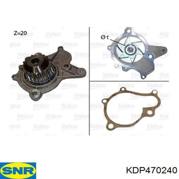 Комплект ГРМ KDP470240 SNR