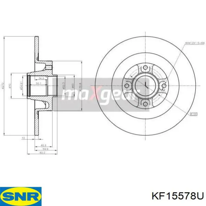 Задний дисковый тормоз SNR KF15578U