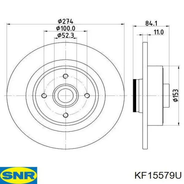 KF15579U SNR Дисковый тормоз