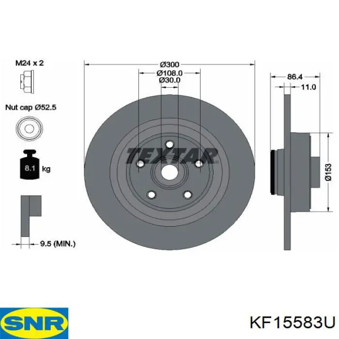 Тормозные диски KF15583U SNR