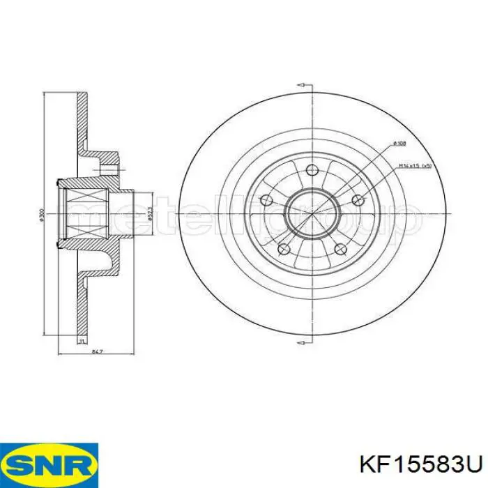 Compre KF15583U SNR Disco do freio traseiro