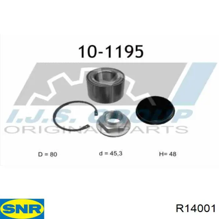 Подшипники задней ступицы SNR R14001 цена, от 50.77 USD