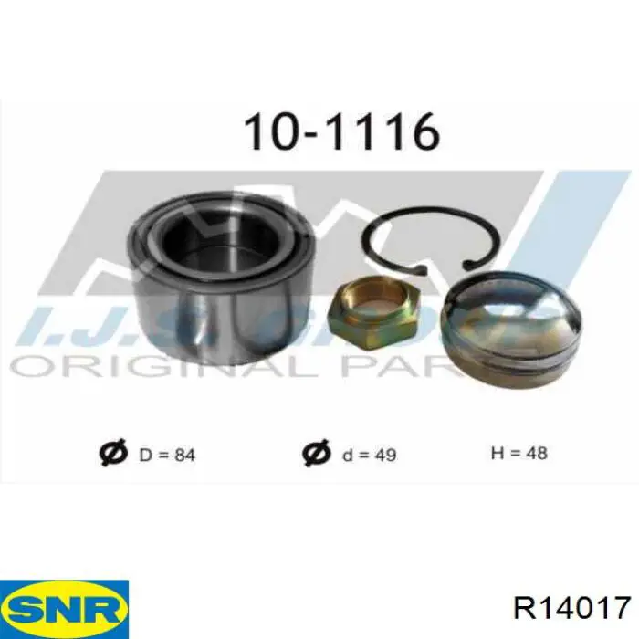 Подшипник ступицы R14017 SNR
