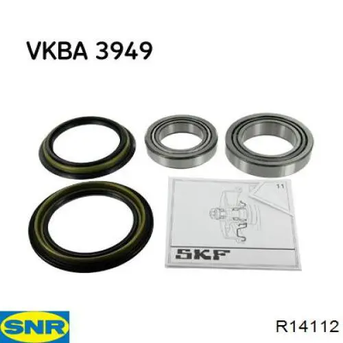 Комплект подшипника ступицы колеса SNR R14112 цена, от 34.06 USD