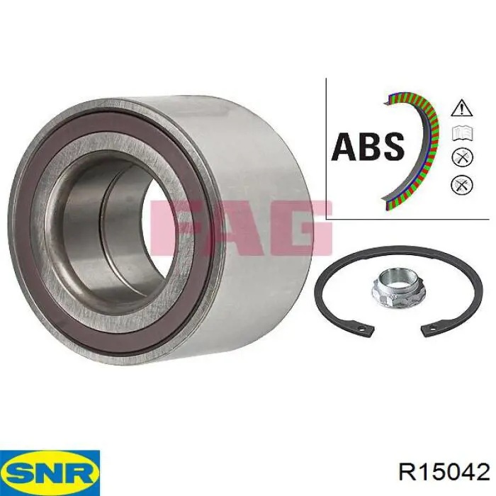 Cojinete de rueda trasero R15042 SNR