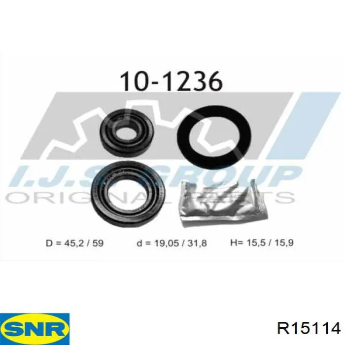 Купить R15114 SNR Подшипник передней ступицы