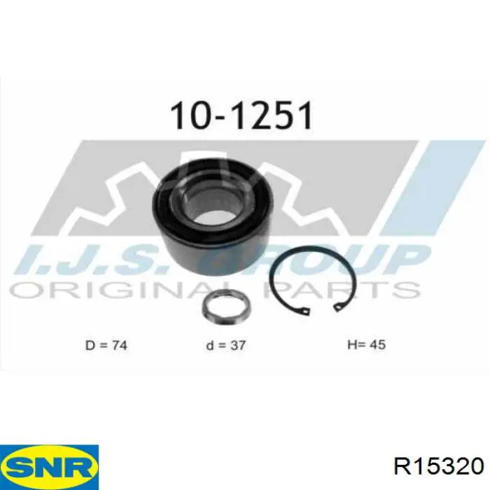 Задний подшипник SNR R15320