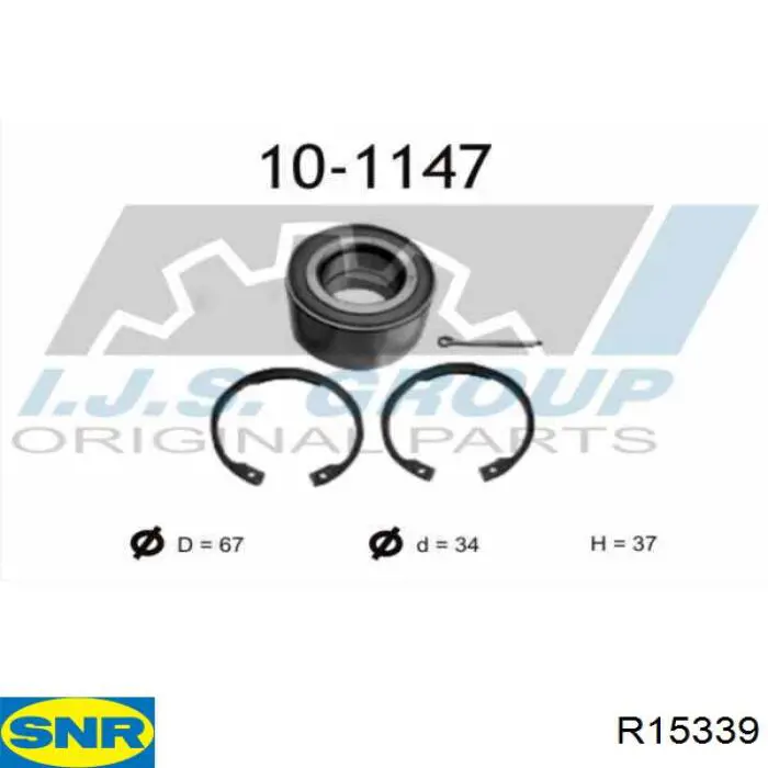 Комплект подшипника ступицы колеса SNR R15339 цена, от 21.02 USD