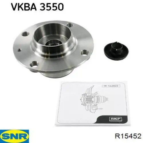 Ступицы передних колес SNR R15452 цена, от 39.53 USD