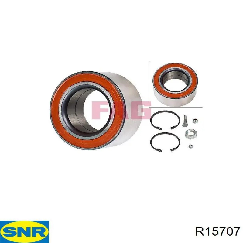 Подшипник ступицы передней/задней SNR R15707