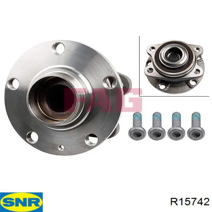 Cubo de rueda trasero R15742 SNR