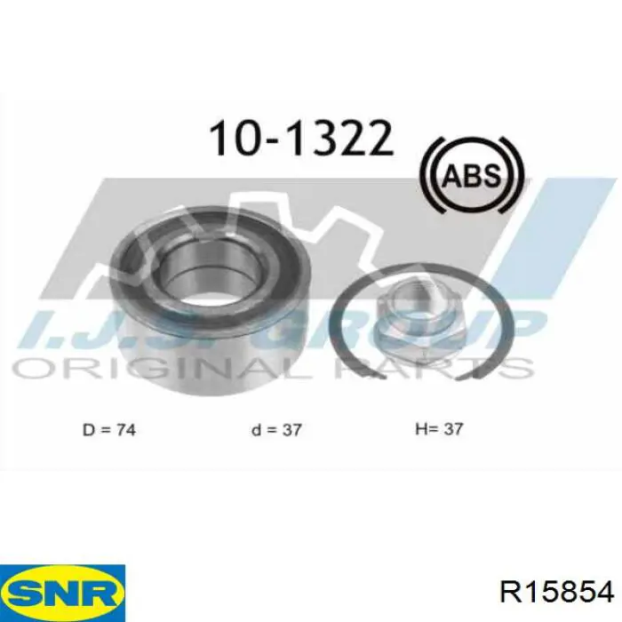 Комплект подшипника ступицы колеса SNR R15854 цена, от 30.70 USD