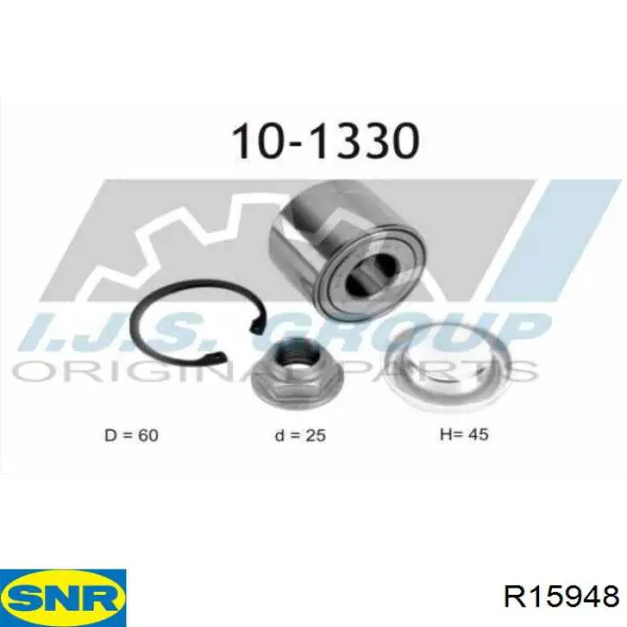 Подшипники задней ступицы SNR R15948 цена, от 31.44 USD