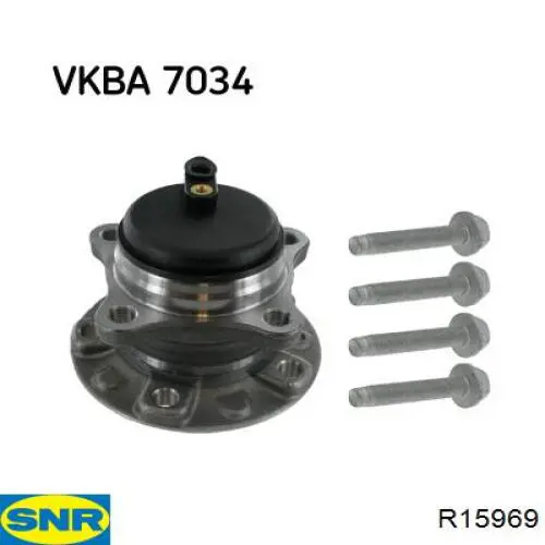 Cubo de rueda trasero R15969 SNR