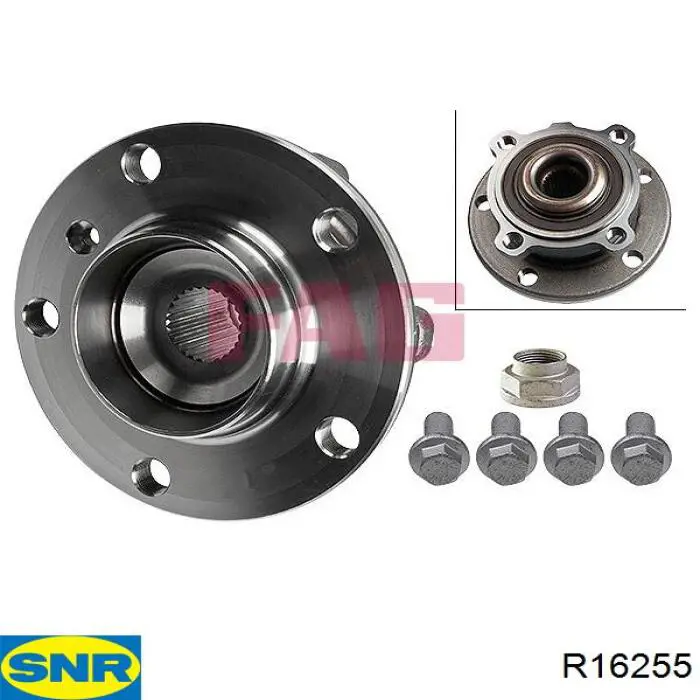 Ступицы передних колес SNR R16255 цена, от 118.44 USD