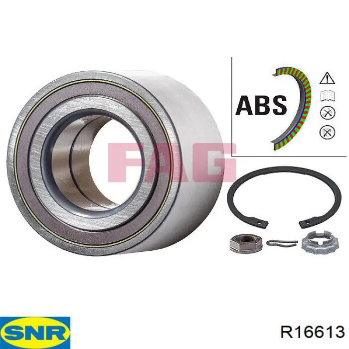 Комплект подшипника ступицы колеса SNR R16613 цена, от 23.19 USD