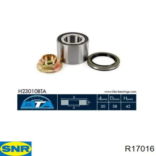 Подшипники задней ступицы SNR R17016 цена, от 16.03 USD