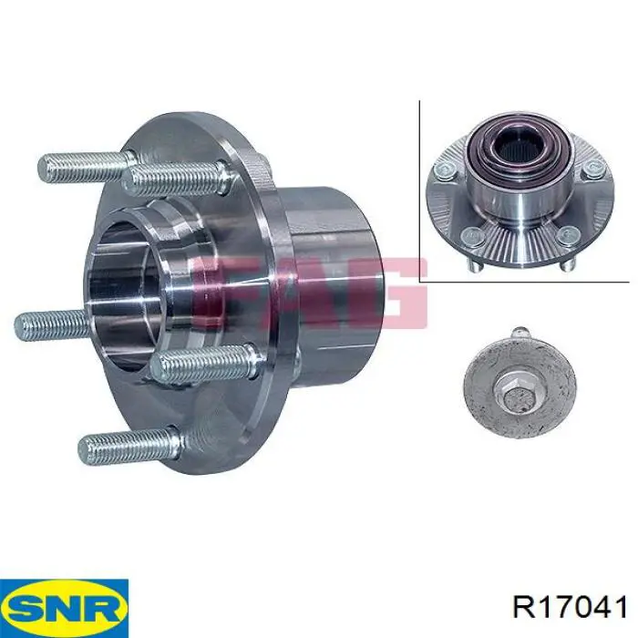 Cubo de rueda delantero R17041 SNR