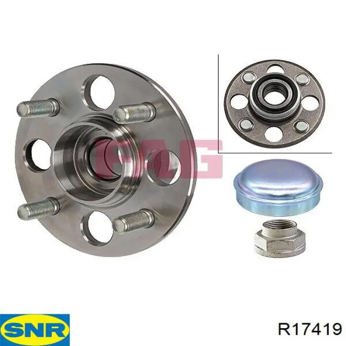 Ступицы задних колес SNR R17419 цена, от 33.73 USD