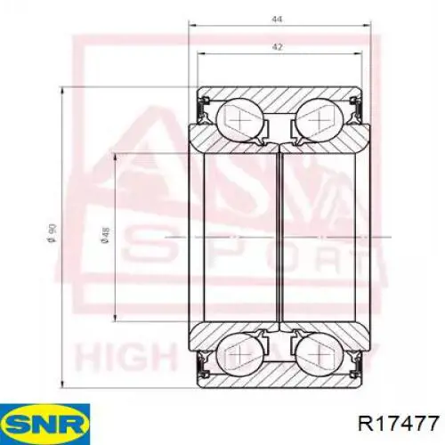 Ступицы задних колес SNR R17477 цена, от 51.91 USD