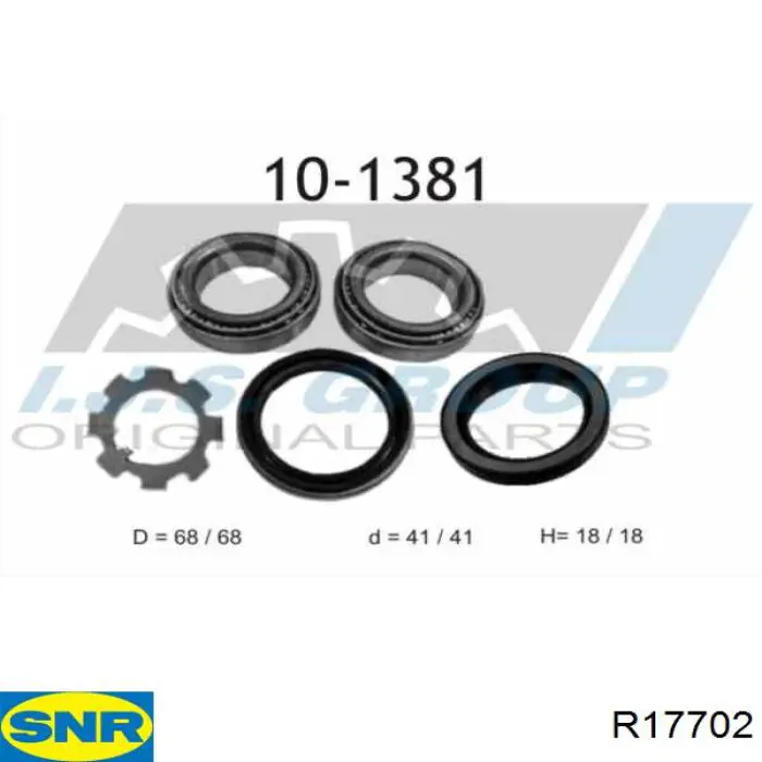 Подшипник ступицы R17702 SNR