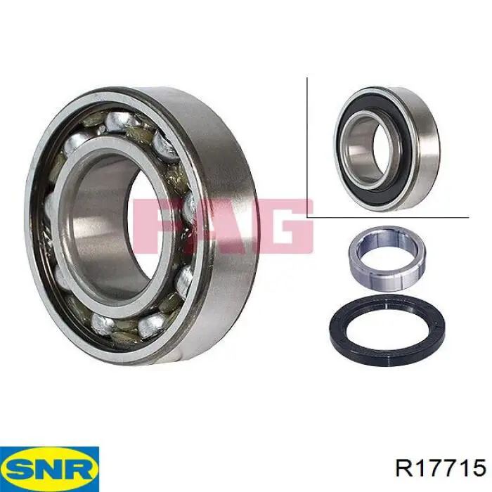 Подшипники задней ступицы SNR R17715 цена, от 25.39 USD