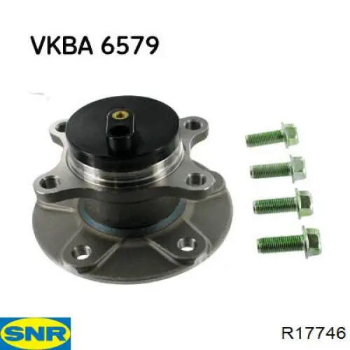 Cubo de rueda trasero R17746 SNR