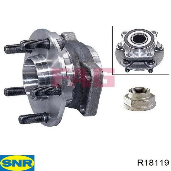 Ступицы передних колес SNR R18119 цена, от 82.72 USD