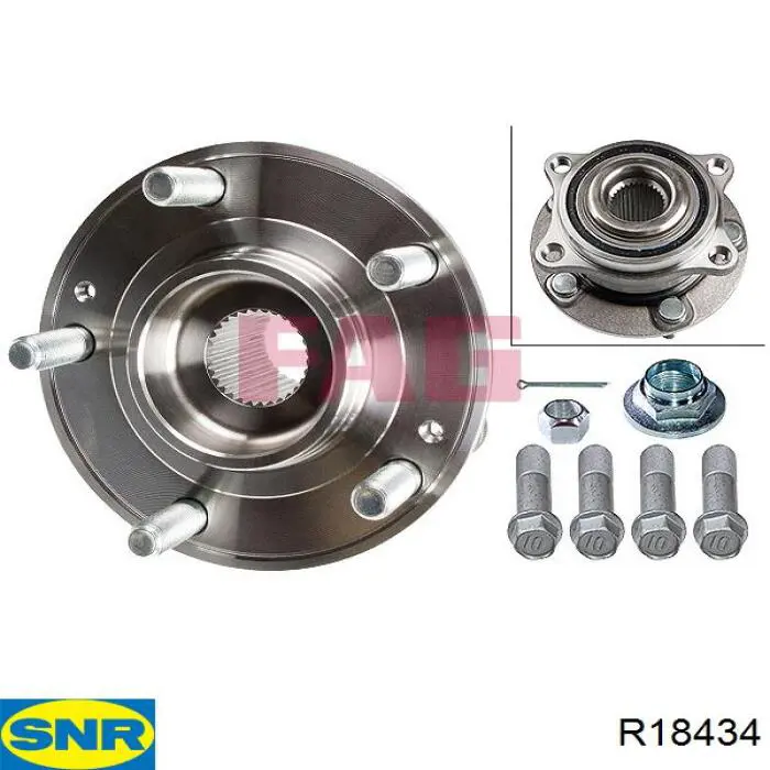 Ступицы передних колес SNR R18434 цена, от 92.90 USD