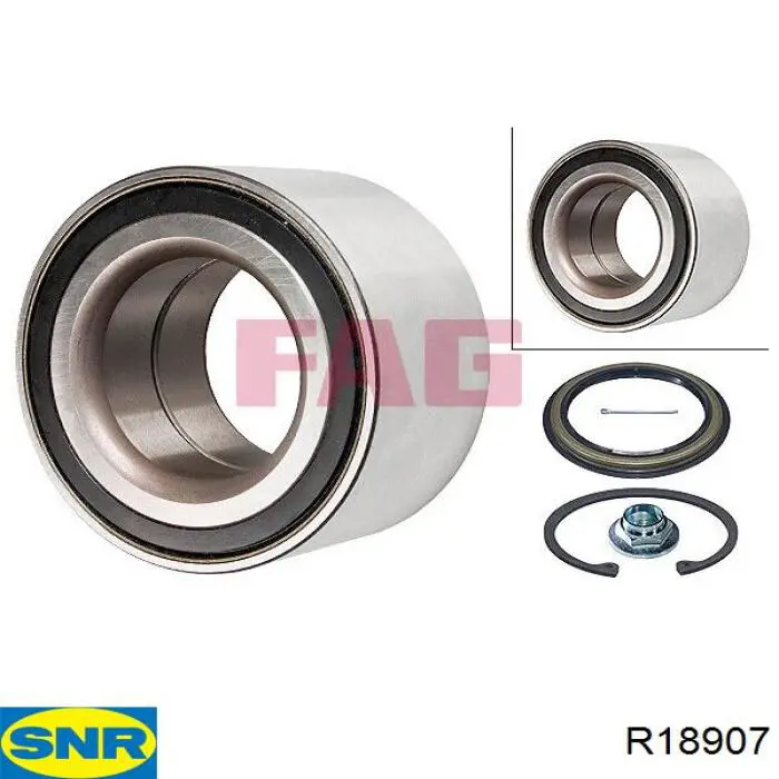Комплект подшипника ступицы колеса SNR R18907 цена, от 36.99 USD