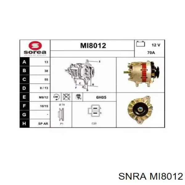 Генератор MD127087 Mitsubishi