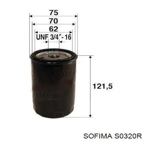 S 0320 R Sofima масляный фильтр