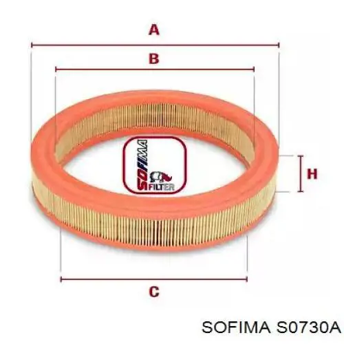 Воздушный фильтр S0730A Sofima