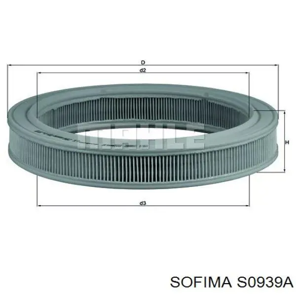 Воздушный фильтр S0939A Sofima