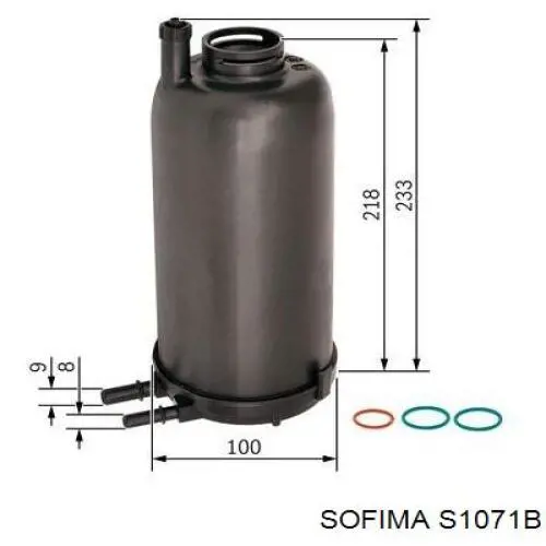 Топливный фильтр S1071B Sofima