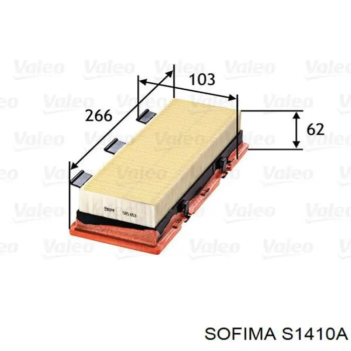 Элемент воздушного фильтра Sofima S1410A цена, от 6.44 USD