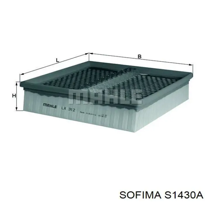 Элемент воздушного фильтра Sofima S1430A цена, от 7.30 USD