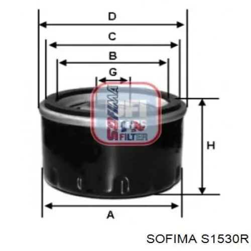 S1530R Sofima масляный фильтр