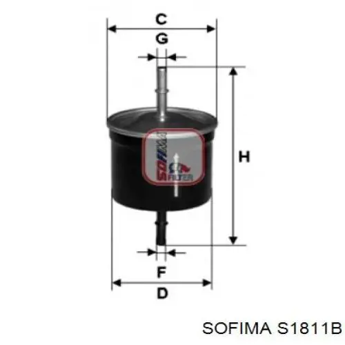 Топливный фильтр S1811B Sofima