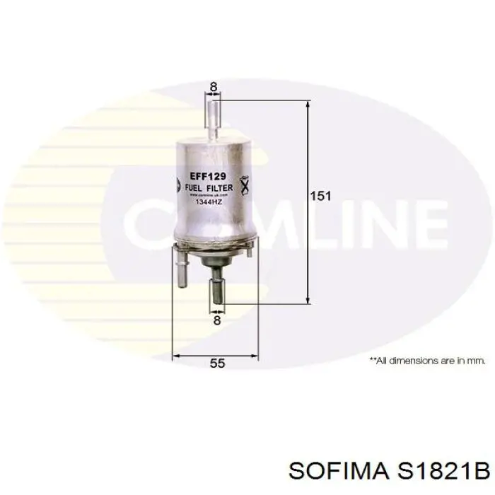 Фильтр тонкой очистки топлива Sofima S1821B цена, от 9.18 USD