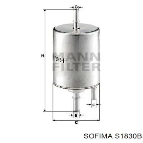Фильтр топливный Sofima S1830B