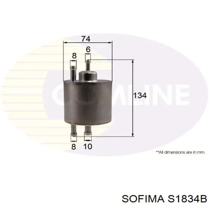 Фильтр тонкой очистки топлива Sofima S1834B цена, от 22.68 USD