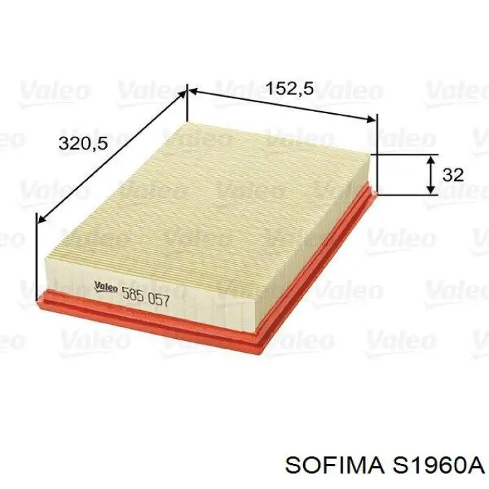 Элемент воздушного фильтра Sofima S1960A цена, от 6.37 USD