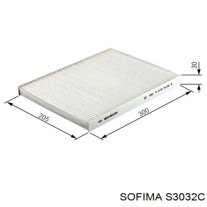 Купить S3032C Sofima Фильтр салона угольный