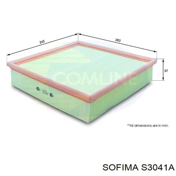 Элемент воздушного фильтра Sofima S3041A цена, от 4.66 USD