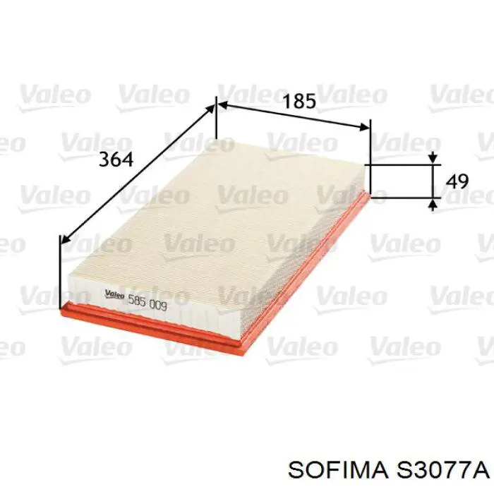 Элемент воздушного фильтра Sofima S3077A цена, от 5.47 USD