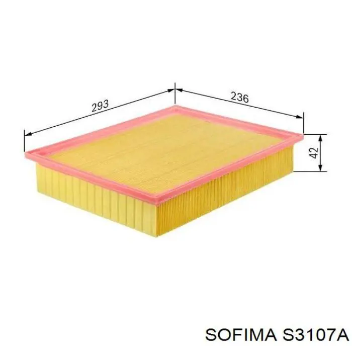 S3107A Sofima Воздушный фильтр двигателя