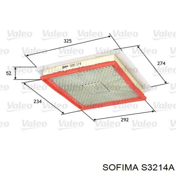 Элемент воздушного фильтра Sofima S3214A цена, от 5.41 USD