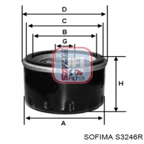 S3246R Sofima масляный фильтр