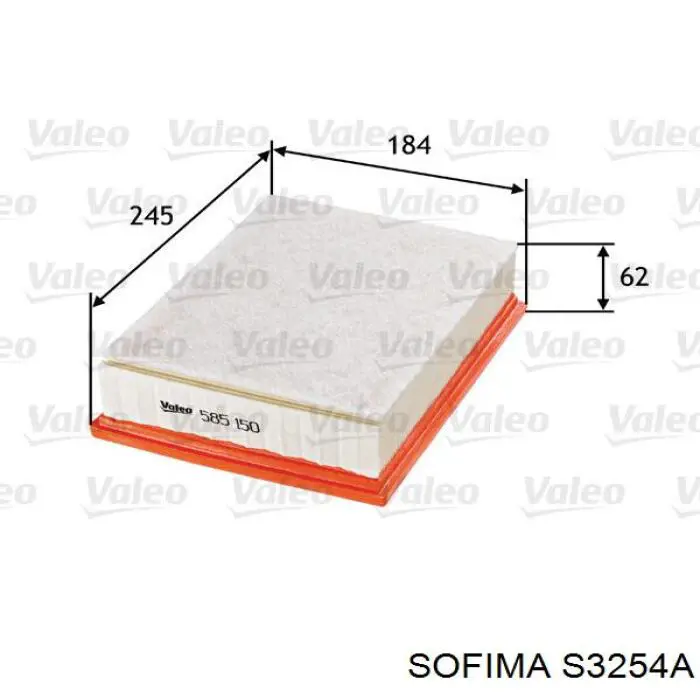 S3254A Sofima воздушный фильтр